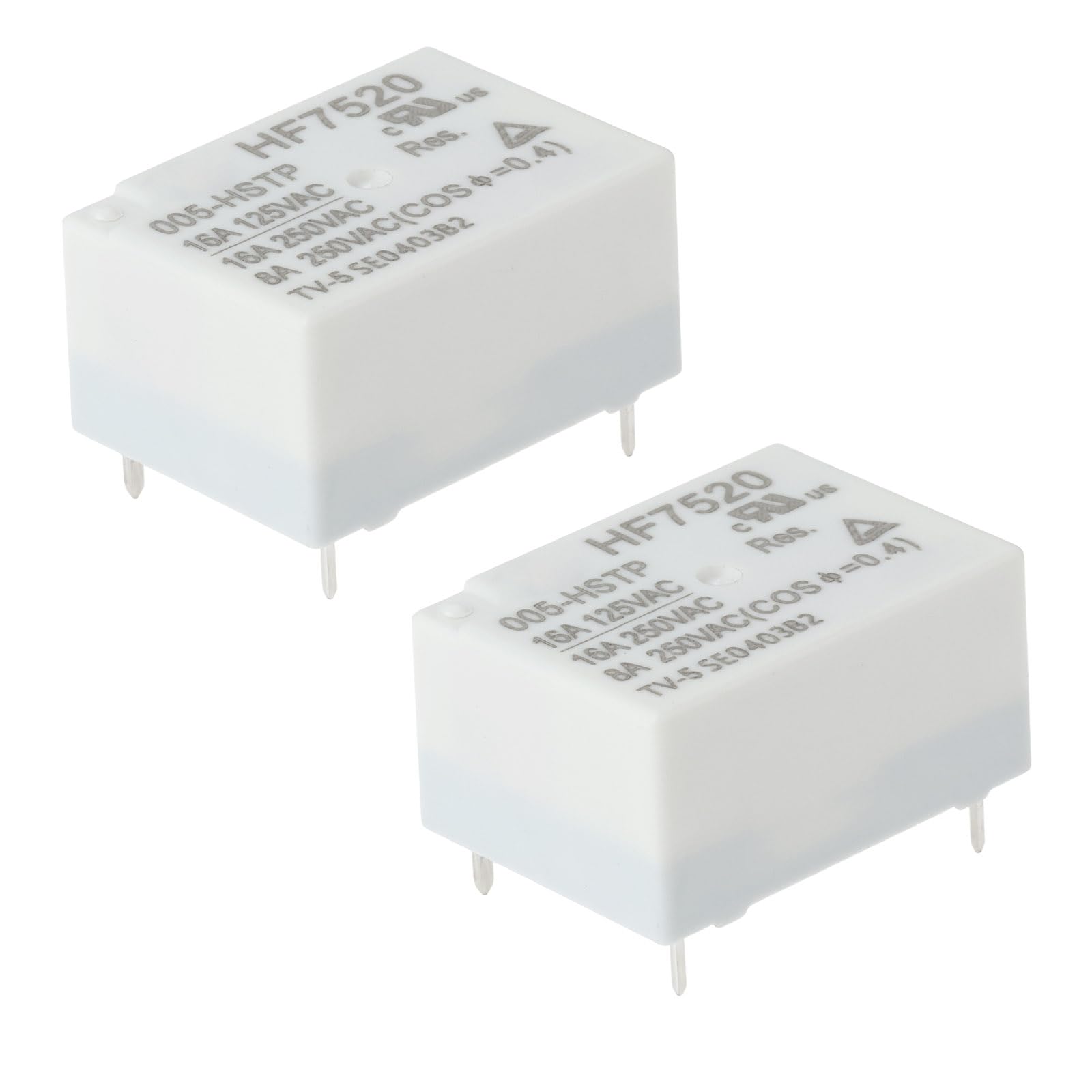 OTOTEC 2Pcs 16A 250VAC 4-pin HF7520-005-HSTP relay for industrial control automotive electronics