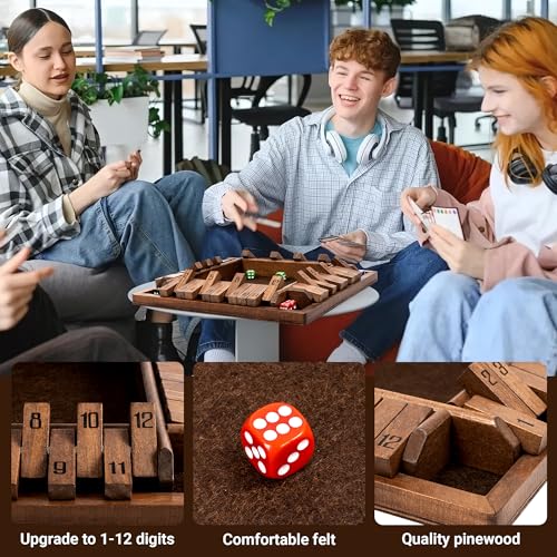 Juego Shut The Box de madera 12 números Ropoda miniatura 3