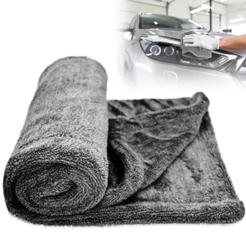 ZARVI Premium Large Microfiber Drying Towel for Car SUV Truck and Home, Large Super Absorbent and Soft Microfiber Towel, 1400GSM, Edgeless Twisted Pigtail Loop Design, 32