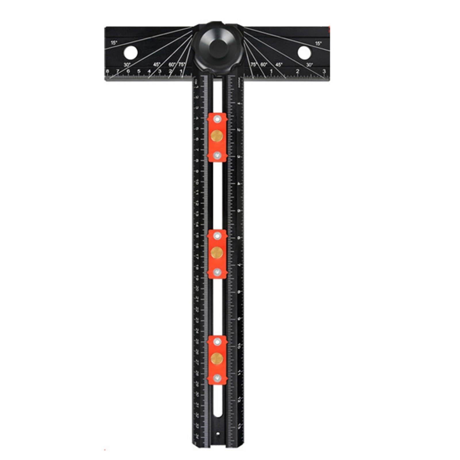Zbiianxer Card Point Splicing Lightweight Multifunction T-Type Ruler Featuring Hole Locators For Crafting Projects T Square Tool For Woodworking