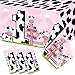 3Pack Holy Cow Im One Birthday Table Cloth Decorations for Baby Girl, Pink Cow First Birthday Table Cover Party Supplies, Cow Theme Baby 1st Birthday Plastic Rectangular Tablecloth Decorations