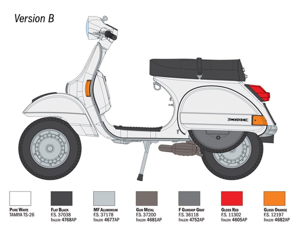 Italeri 4645 Vespa PX 125/150 1978, scala 1:9, Plastic Model Kit/Modello in plastica da montare