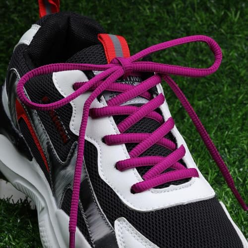 Image of 2 Pairs Oval Athletic Shoelaces 33 Colors 1 /4 inch Half Round Shoe Laces for Sneakers