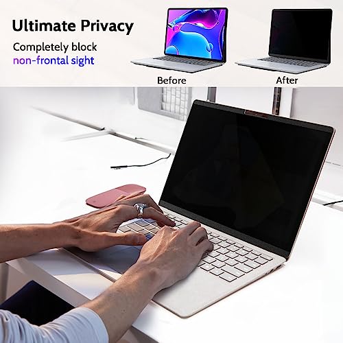 Image of Peslv Magnetic Privacy Screen for Microsoft Surface Laptop Studio 2 /1 14.4-Inch, Removable Anti Blue Light Glare Filter, Black Security Private Spy Block Protector
