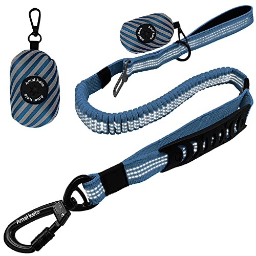 Amai keto Dog Leash,Heavy Duty Dog Leash for Large Medium Dogs -Max 5 Ft Highly Reflective with Car Seat Belt Buckle, 2…