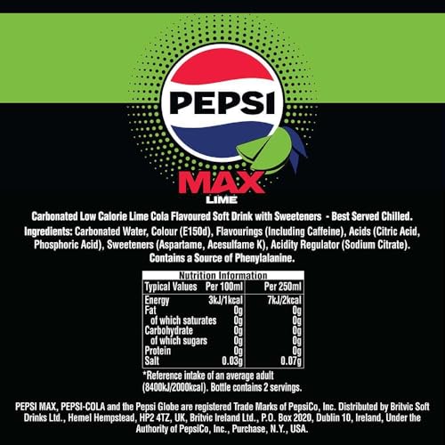 Pepsi Max Lime, 500ml (Pack of 12) - Image 2