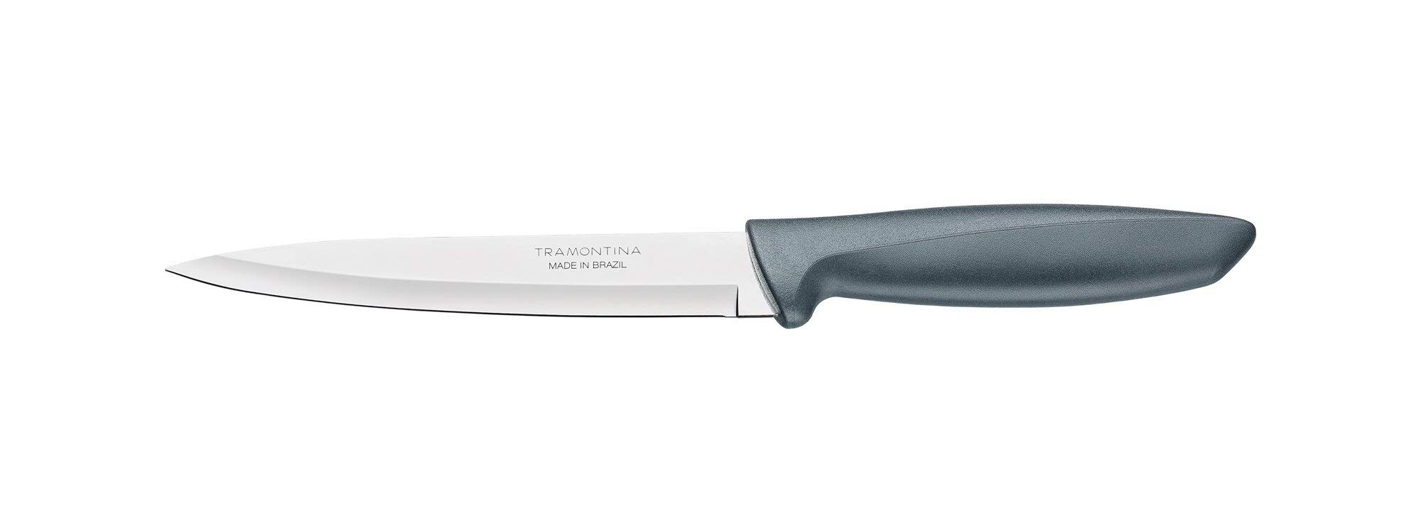Plenus 6 Inches Utility Knife with Stainless Steel Blade and Gray Polypropylene Handle