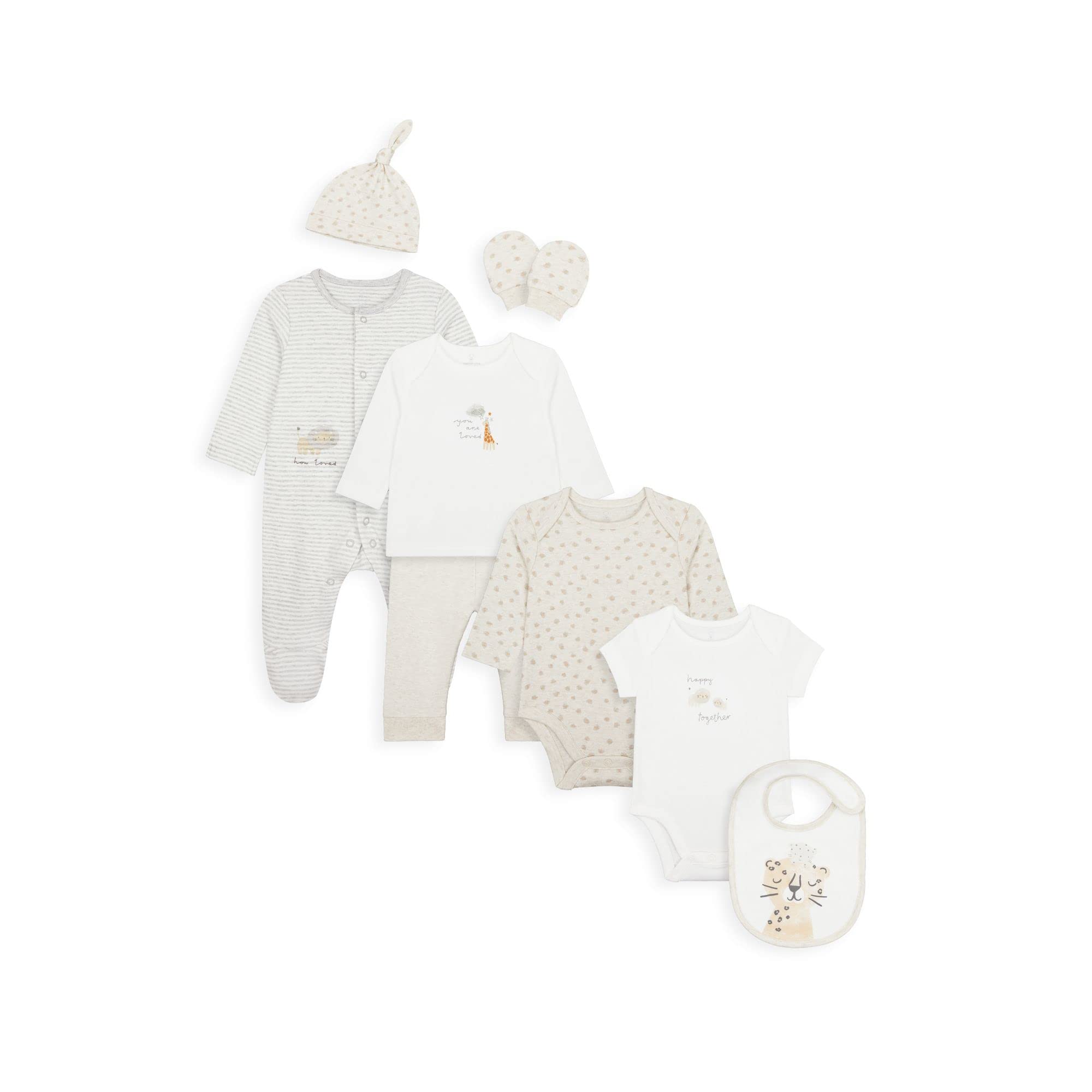 MOTHERCARE Baby Girl My First Grey Dungarees And Bodysuit Set