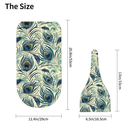 Image of Peacock Feather Newborn Swaddle Blankets Hat Sets Soft Baby Receiving Blanket Swaddle Sack for Baby Shower Infant Boy Girl Gift