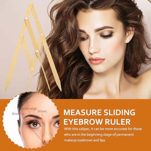 Regla de acero inoxidable para cejas, herramienta de medición esencial para microblading 7