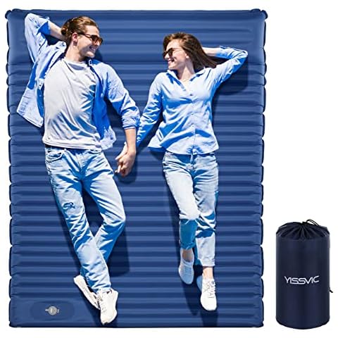YISSVIC Camping Mat Inflatable Sleeping Mat Ultralight Sleeping Pad Compact Lightweight Camping Mattress for Backpacking Hiking Outdoor Blue Cover