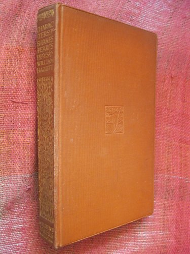 Characters of Shakespeare's plays (Everyman's l... B0008APUJI Book Cover