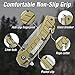 FLISSA Folding Pocket Knife, Knife with Liner Lock, Tanto Blade, Pocket Clip, Glass Breaker, Seatbelt Cutter, Perfect for Outdoor Camping(Coyote Brown)