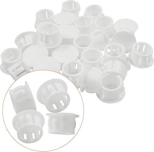 Miniatura 7 de 30 tapones de plástico para agujeros, 58 pulgadas (0.630 in), color negro, para muebles y postes de esgrima, ideales para gabinetes y agujeros de