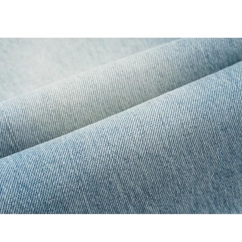 Street Slim Fit Washed and Worn-Out Long Pants Unisex Straight Leg Jeans4