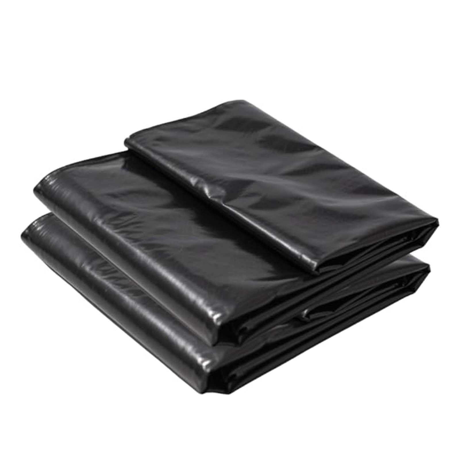 Whnoorher Reinforced Pond Liner Underlay Black Heavy Duty HDPE Pond Liner for Fish Ponds Foldable Impermeable Film for Outdoor Waterfalls Aquaponics Pool(7x10m(23x32.8ft))