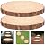 Yardwe 3 Pcs Wooden Garden Pathway Stepping Stones Garden Step Stones Decorative Walkway for Outdoor Lawn Yard