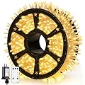 JMEXSUSS Outdoor Christmas Lights Plug in: 315ft 1200 LED Christmas Tree Lights with Remote - 8 Modes Warm White Xmas String Light for Wedding Holiday Yard Party Indoor Decoration