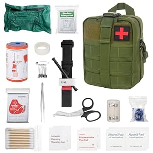 46-delige EHBO-set, medische tactische tas, EHBO-set, First Aid Kit Military, traumakit, medische tactische tas voor jacht, wandelen, thuis, auto, outdoor camping