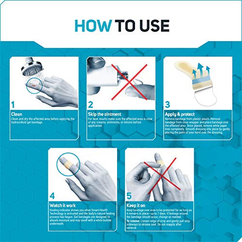 Care Science Fast Healing Hydrocolloid Gel Bandages, Fingers & Toes, Assorted Sizes, 16 Ct | 100% Waterproof Seal Promotes Up To 2X Faster Healing, Reduces Scarring, For Wound Care Or Blisters #TOP6