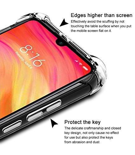 Image of Dashmesh Shopping� Shock Proof Protective Soft Back Case Cover for Redmi 8A (Transparent) [Bumper Corners with Air Cushion Technology]