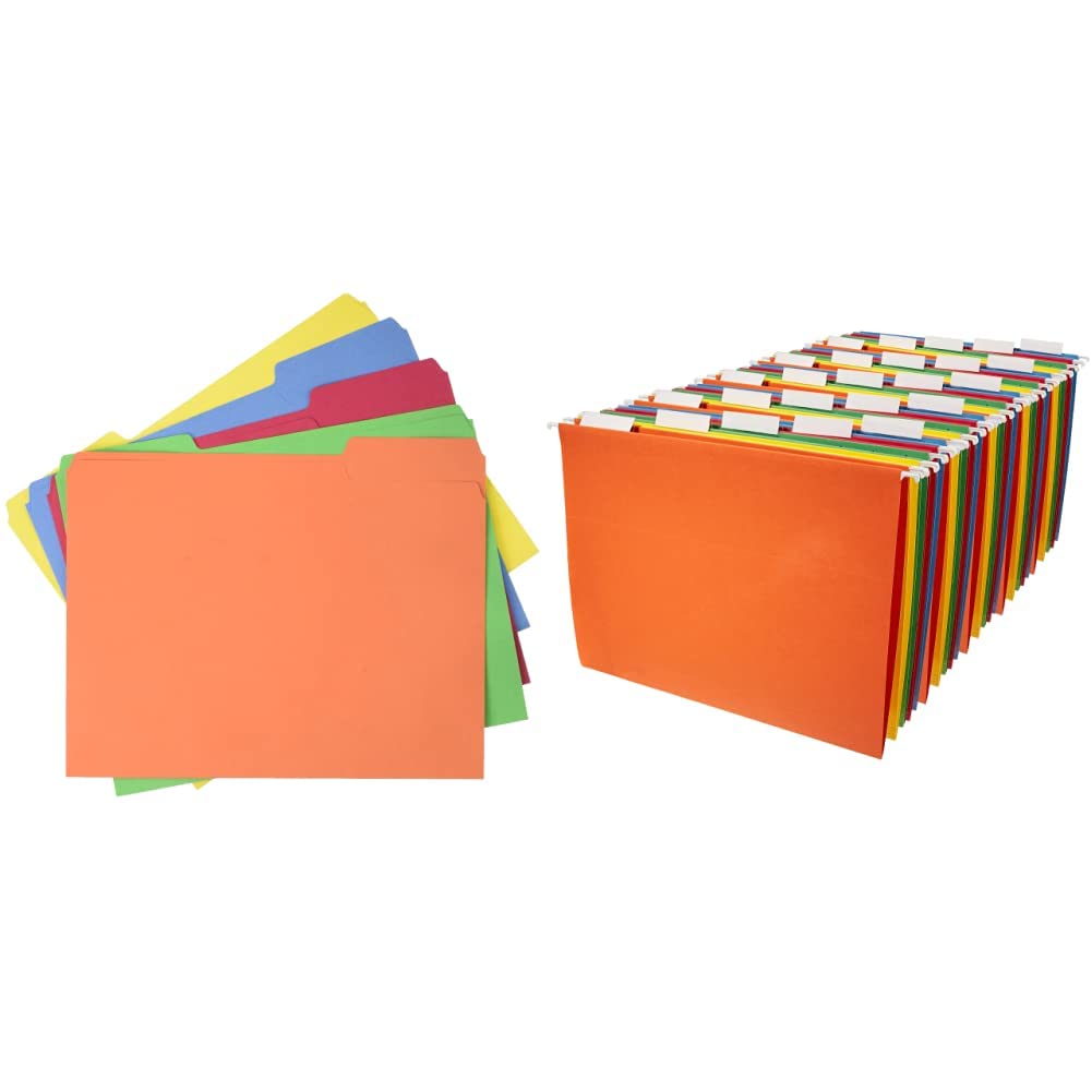 Amazon Basics 1 3 Cut Assorted Position Letter Size File | Desertcart INDIA
