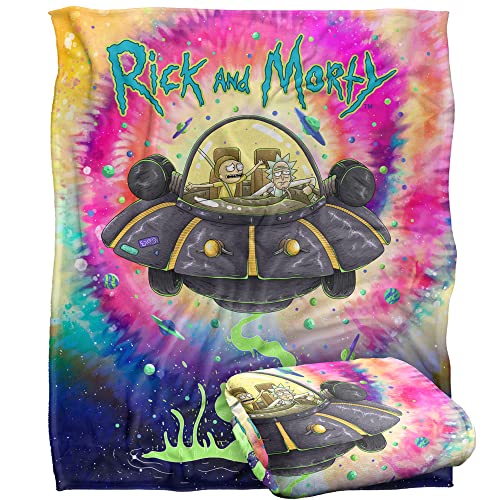 RICK AND MORTY Blanket, 152 x 127 cm Spacial Breakthrough Silky Touch Super Soft Throw Blanket