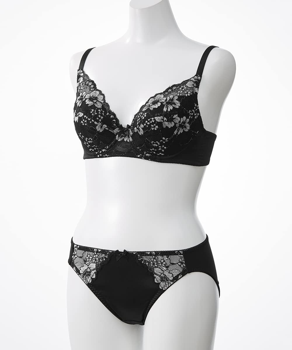 ニッセン] インナーセット 安定感のある深め3/4カップ編レース