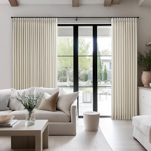 Image of Extra Wide 70 Inch Width Pinch Pleated Curtains 90 Inch Length