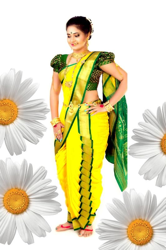 SSB Unique and Creative - Womens Ready To Wear 9 Mtrs Nauwari Sar...