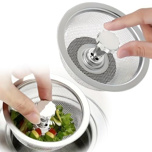 Colador para fregadero de cocina acero inoxidable 2 piezas