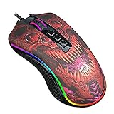 Mouse Gamer Redragon Infernal Dragon Ryu 8 Botões RGB 16000DPI - ID711, Preto e Vermelho