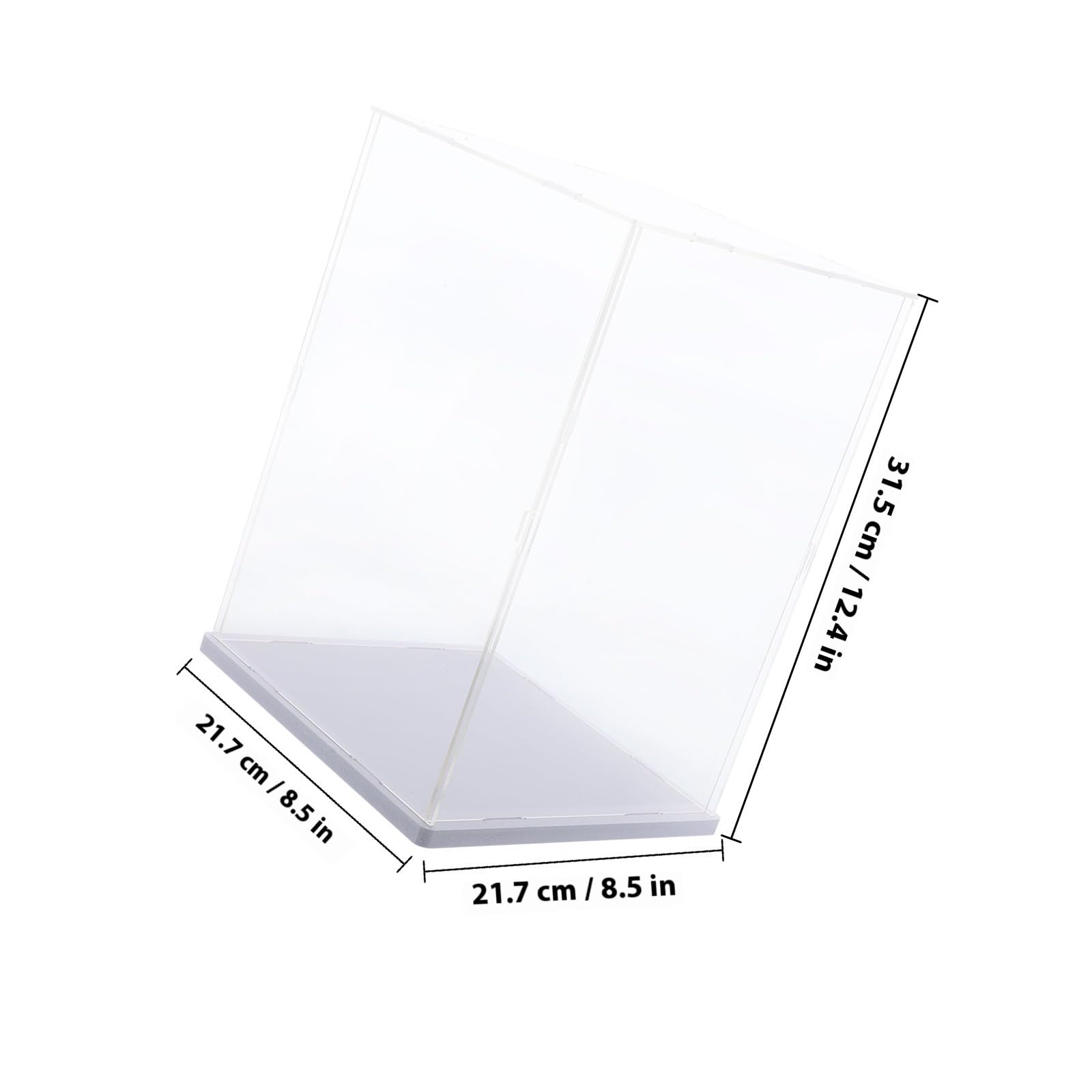 KOMBIUDA Acryl Vitrine 20x20x30cm Transparent mit Sockel Displaybox für Sammlerstücke und Figuren Staubdichte Aufbewahrung für Zuhause und Ausstellung