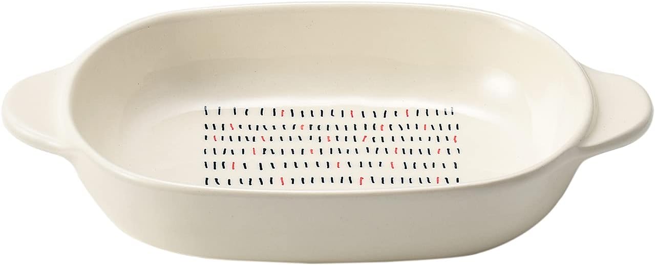 Banko Ware 17253 Gratin Dish, Approx. 8.7 x 5.1 inches (22 x 13 cm), Microwave, Oven Safe, Shallow Type, Made in Japan