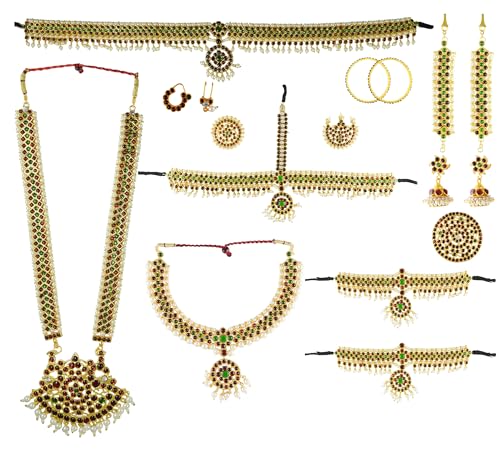 UG PRODUCTS Gold Copper Set Bharatanatyam Jewellery with All The ...