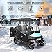 10L0L Universal Golf Cart Enclosure – Fits Yamaha, EZGO & Club Car (4-Passenger) – Waterproof 600D Polyester Cover – Windproof Design – 4-Side Clear Windows (Black)