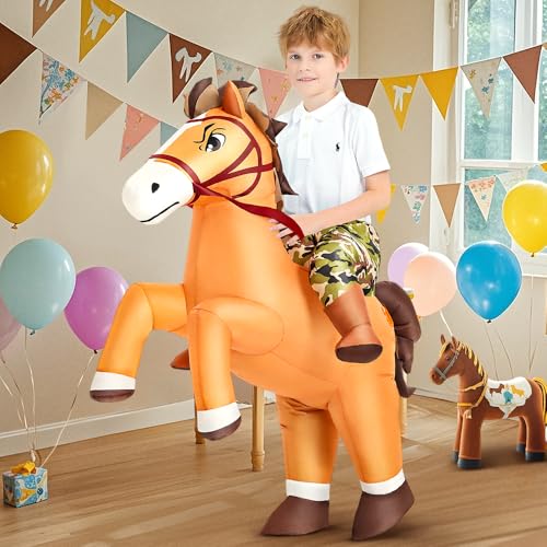 Disfraz Inflable de Caballo para Niños 7-10 años miniatura 5