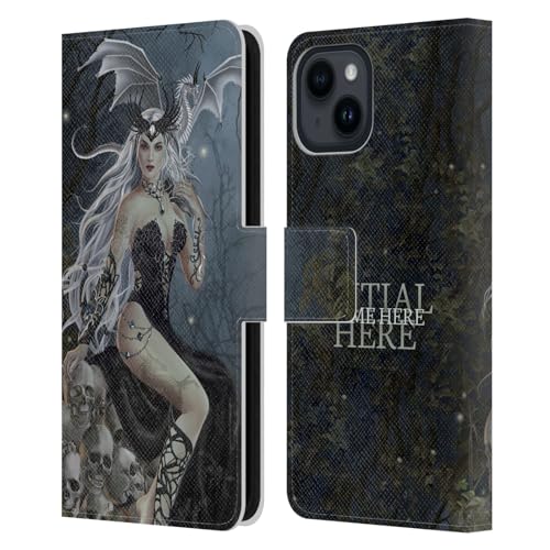 Coque en Cuir Nene Thomas iPhone 15 Housse Portefeuille Dragon