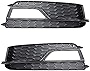 Astra Depot Fog Light Grill Cover Front Bumper Grille Compatible For AUDI S5 A5-SLine 2013-2016 (Matte Black Grille&Gloss Black Trim)