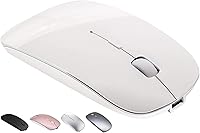 Vista 11 de Mouse Bluetooth inalámbrico recargable para MacBook Air, Mac Pro, portátil, iPad, PC, láser óptico, mini, delgado, silencioso, ampliamente Gris