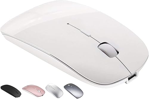 Miniatura 11 de Mouse Bluetooth inalámbrico recargable para MacBook Air, Mac Pro, portátil, iPad, PC, láser óptico, mini, delgado, silencioso, ampliamente Gris
