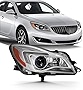 AKKON - Fits 2014 2015 2016 2017 Buick Regal Sedan HID/Xenon Stype Projector Chrome Headlight Passenger Right Side Headlamp