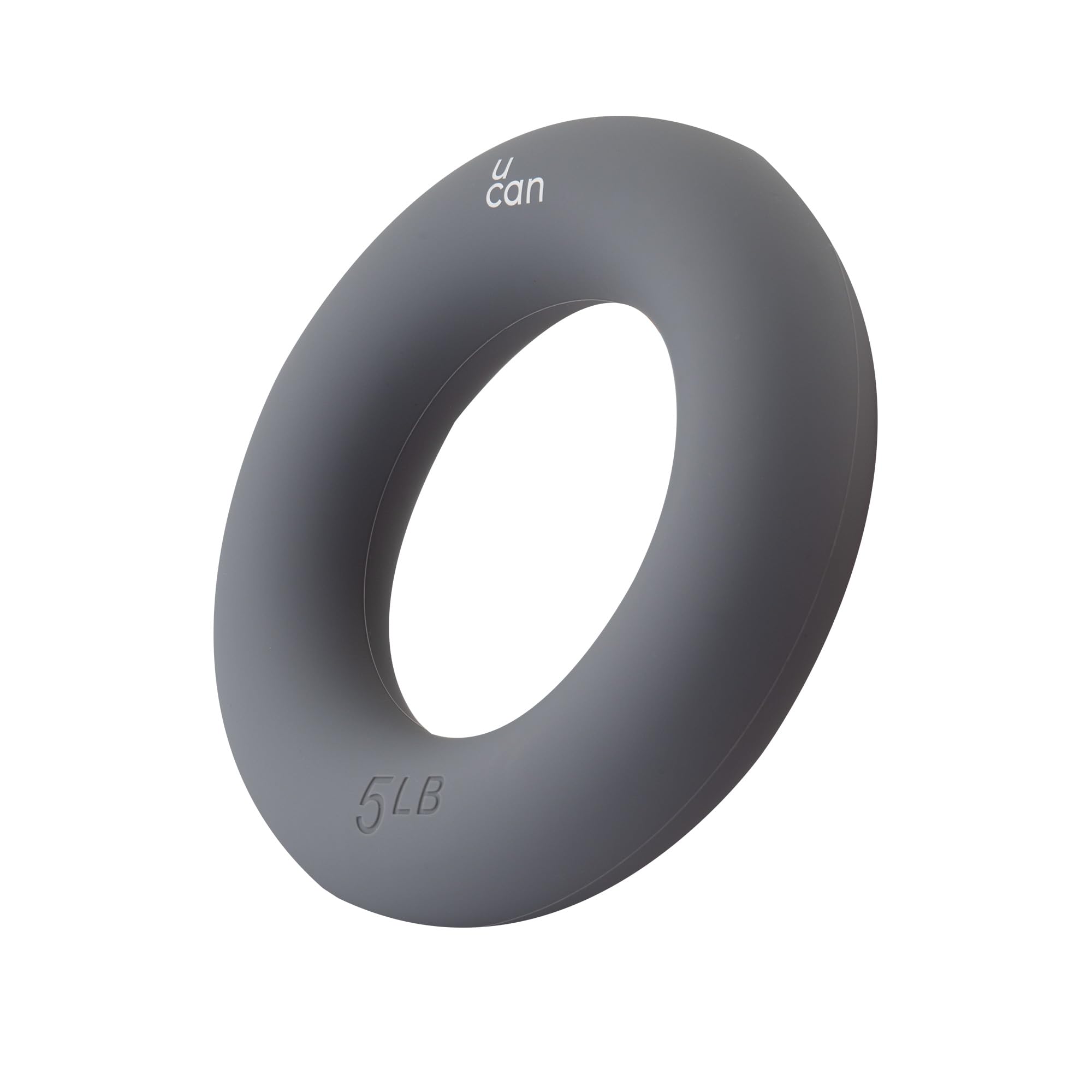 U can Gewichtsringe aus Silikon für Training, Widerstandsringe für Yoga, Pilates und Fitness, strafft Arme, Beine und Bauch, kompaktes Zubehör für Zuhause oder Fitnessstudio (grau, 2,7 kg)