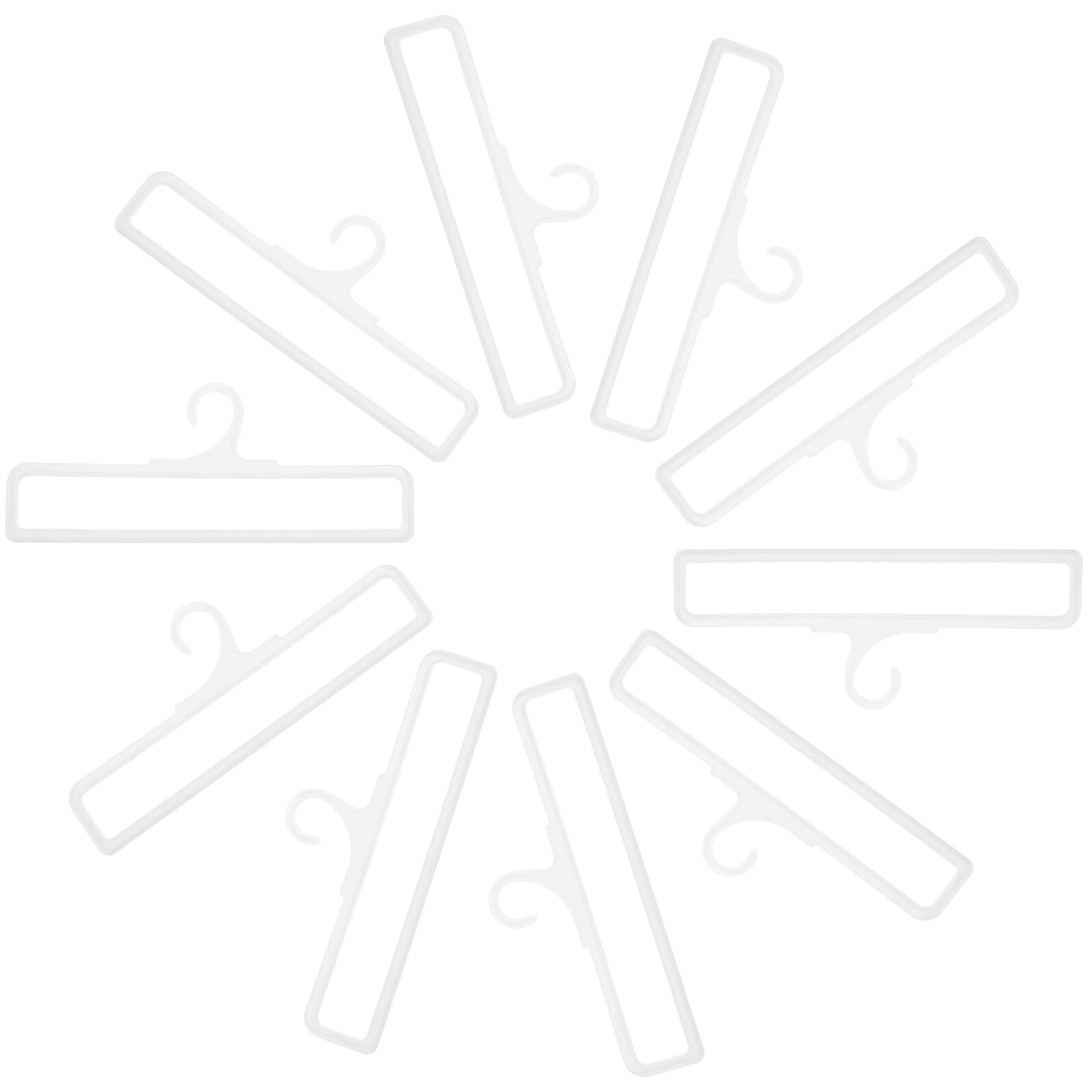 10pcs White Plastic Towel Hanger Rack for Retail Bulk Display Bathroom and Bedroom Blanket Organizer Versatile Shawl Holder for Hotel and Store Window Display