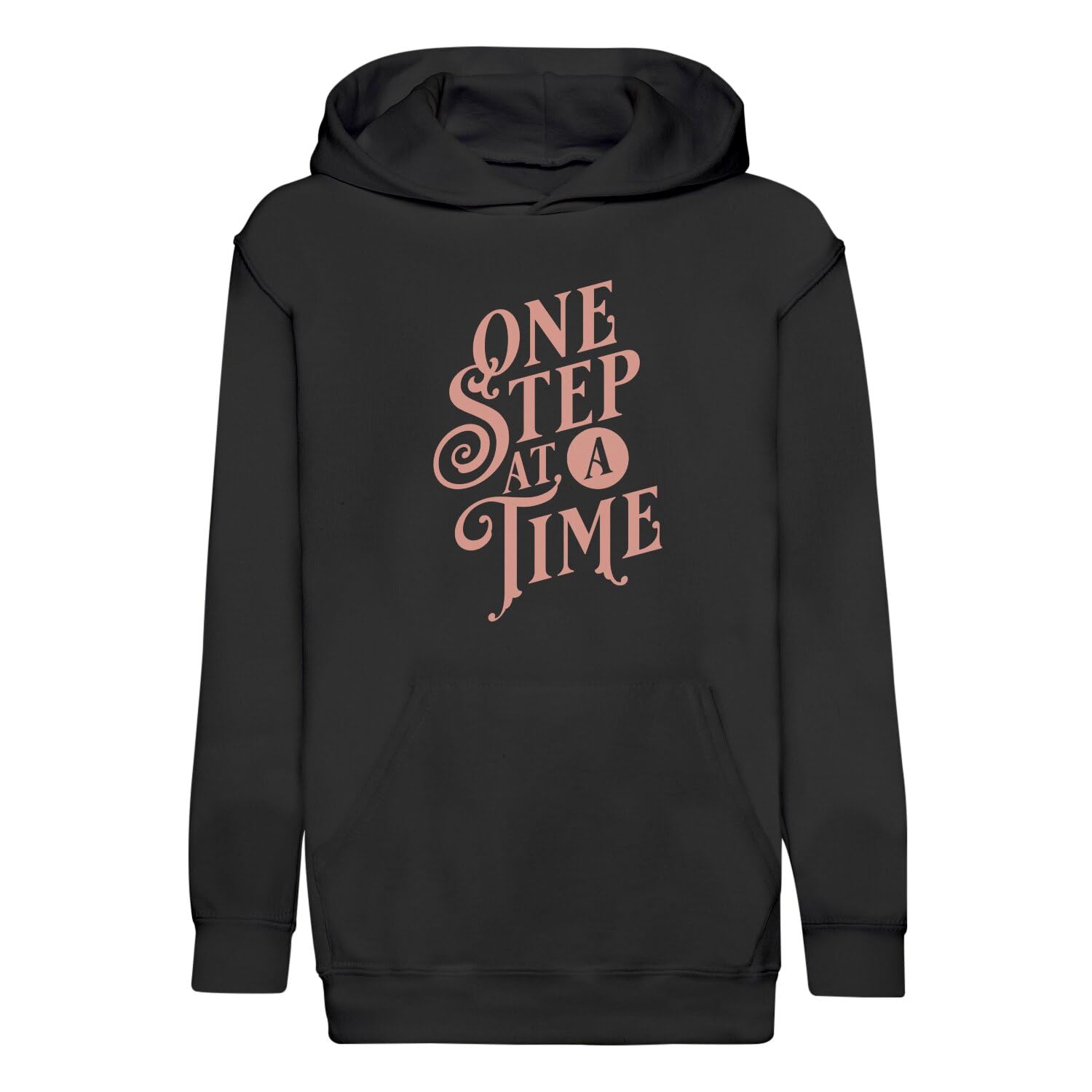Sweat à capuche enfant One Step at a Time vêtement motivation typo - 4