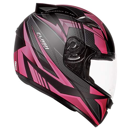Capacete Ebf New Spark Flash 58/Preto Fosco/Rosa