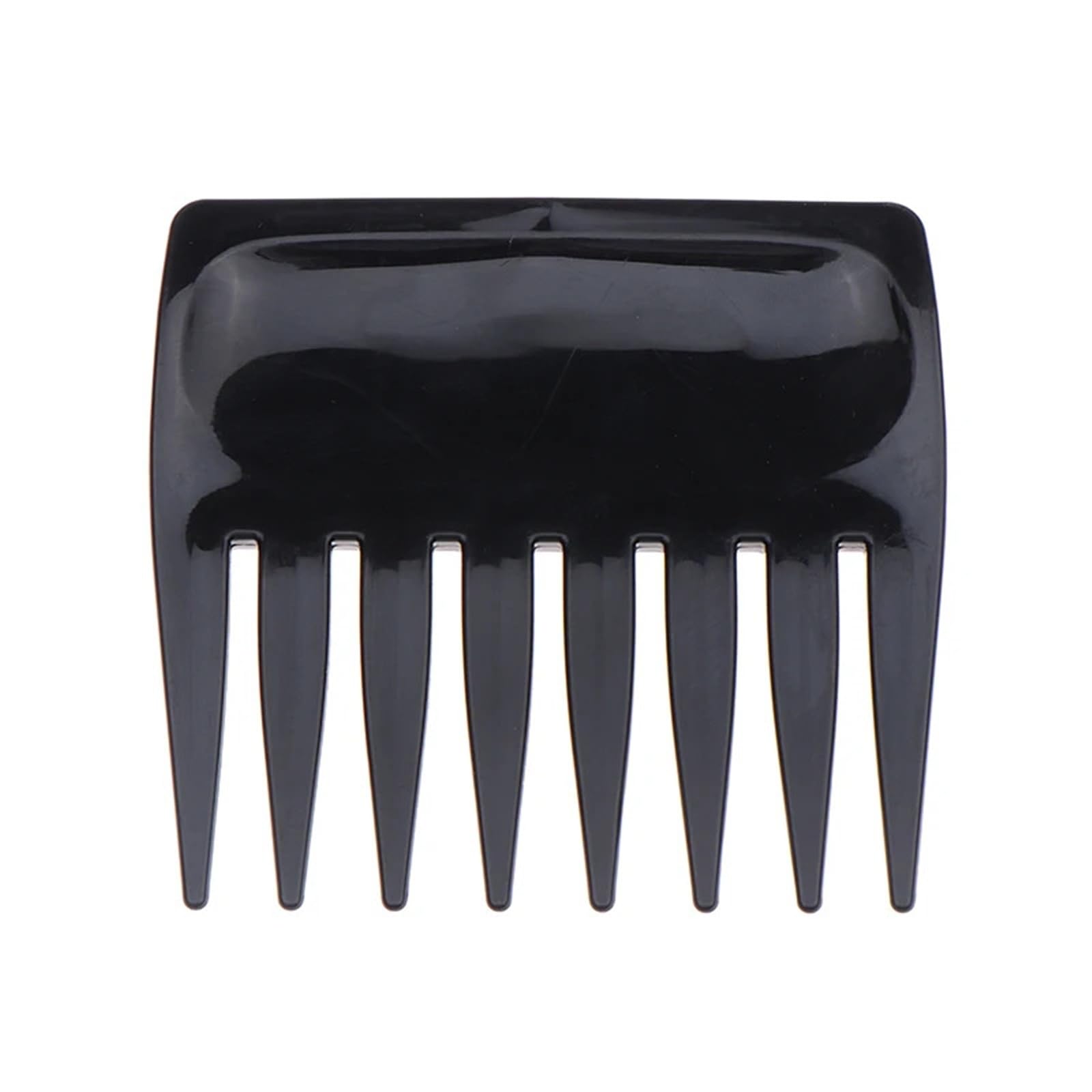 1 x Taschenkamm aus Kunststoff, super breite Zähne, kein statischer Bartkamm, kleine Haarbürste, Haarstyling-Werkzeug (schwarz, 1 Stück)