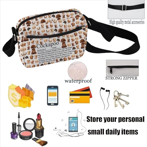 PXTIDY Cockapoo Gifts Cockapoo Definition Crossbody Bag Cockapoo Lover Gift Cockapoo Dog Mom Crossbody Handbag Purse3