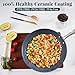 Imagen de Cookersway Sartenes Acero Inoxidable 26 Cm Cerámica Sarten Antiadherentes Con Tapa de Vidrio- Sarten Ceramica Induccion