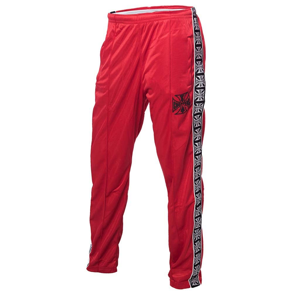 West Coast Choppers Men's Red Track Pants Og Olive Size:l, Color: